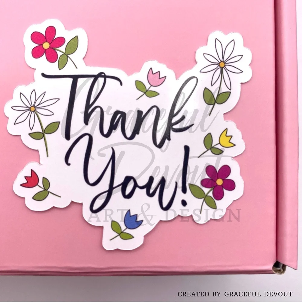 Thank You! 2" (inches) Sticker (96ct.) [GD142-96] - Picture 3 of 5